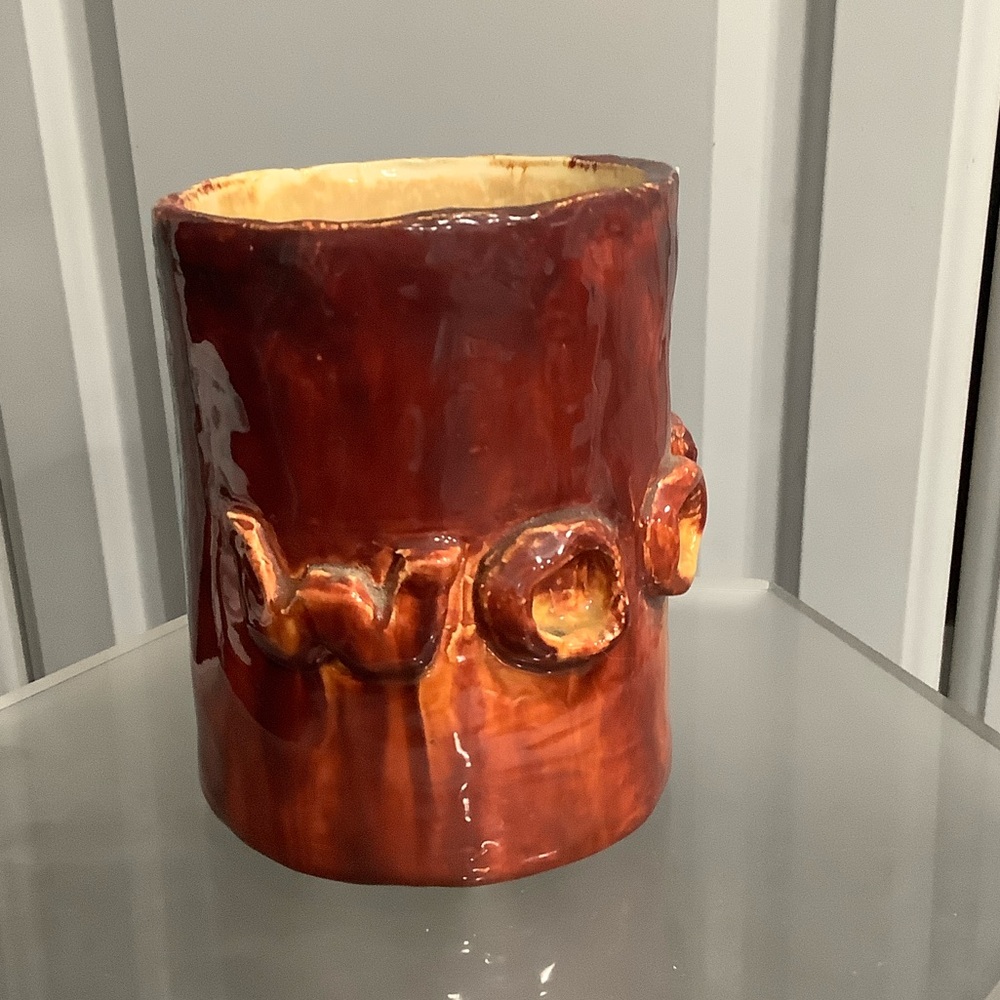 Artistic RT 1  1997 Red Handmade Studio Pottery Ceramic Sculpture